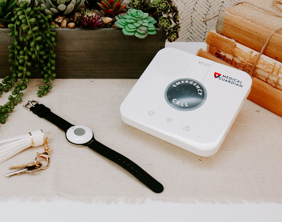 Alert Device With Necklace & Watch Button Medical Guardian