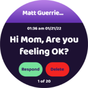Respond to message screen
